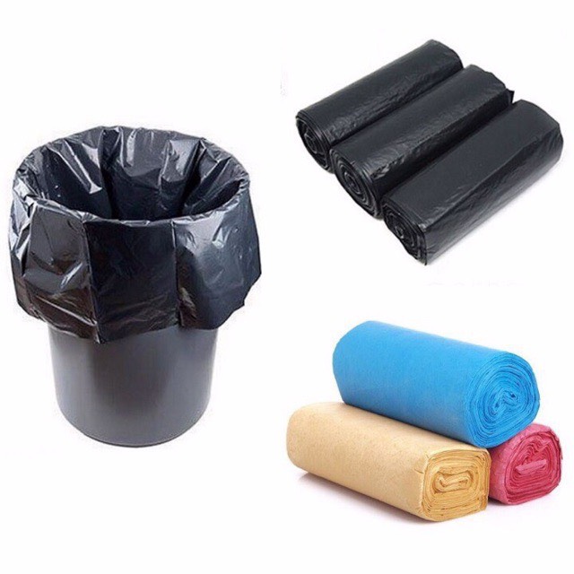 1Kg Túi đựng rác 3 màu,túi rác đen, Túi rác cuộn.