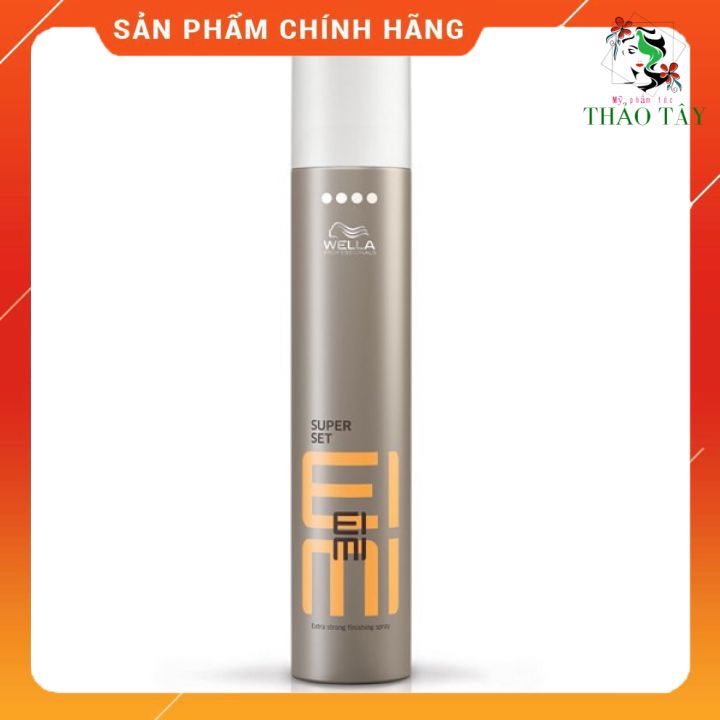 Keo xịt hoàn thiện định hình tóc Wella Professionals Super Set EIMI Extra Strong Finishing Spray 300ml