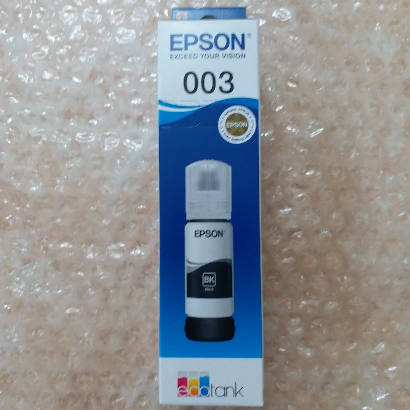 Mực In Epson C13T00V100 - 003 Black Dùng cho máy in Epson L1110/L3110/ L3150/ L5190/ L1210/ L1250/ L3210/ L3250 - Hàng chính hãng Epson Việt Nam
