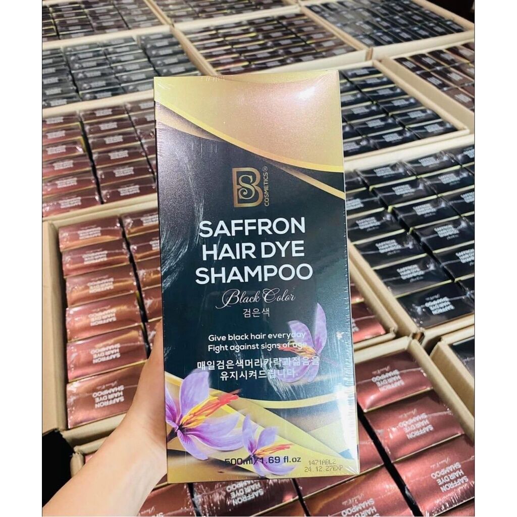 Dầu gội phủ bạc tóc Dầu gội nhuộm tóc bạc Dầu gội phủ bạc thảo mộc saffron