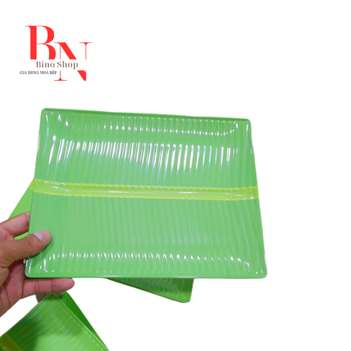 Dĩa nhựa lá chuối 27.5cm x 35cm