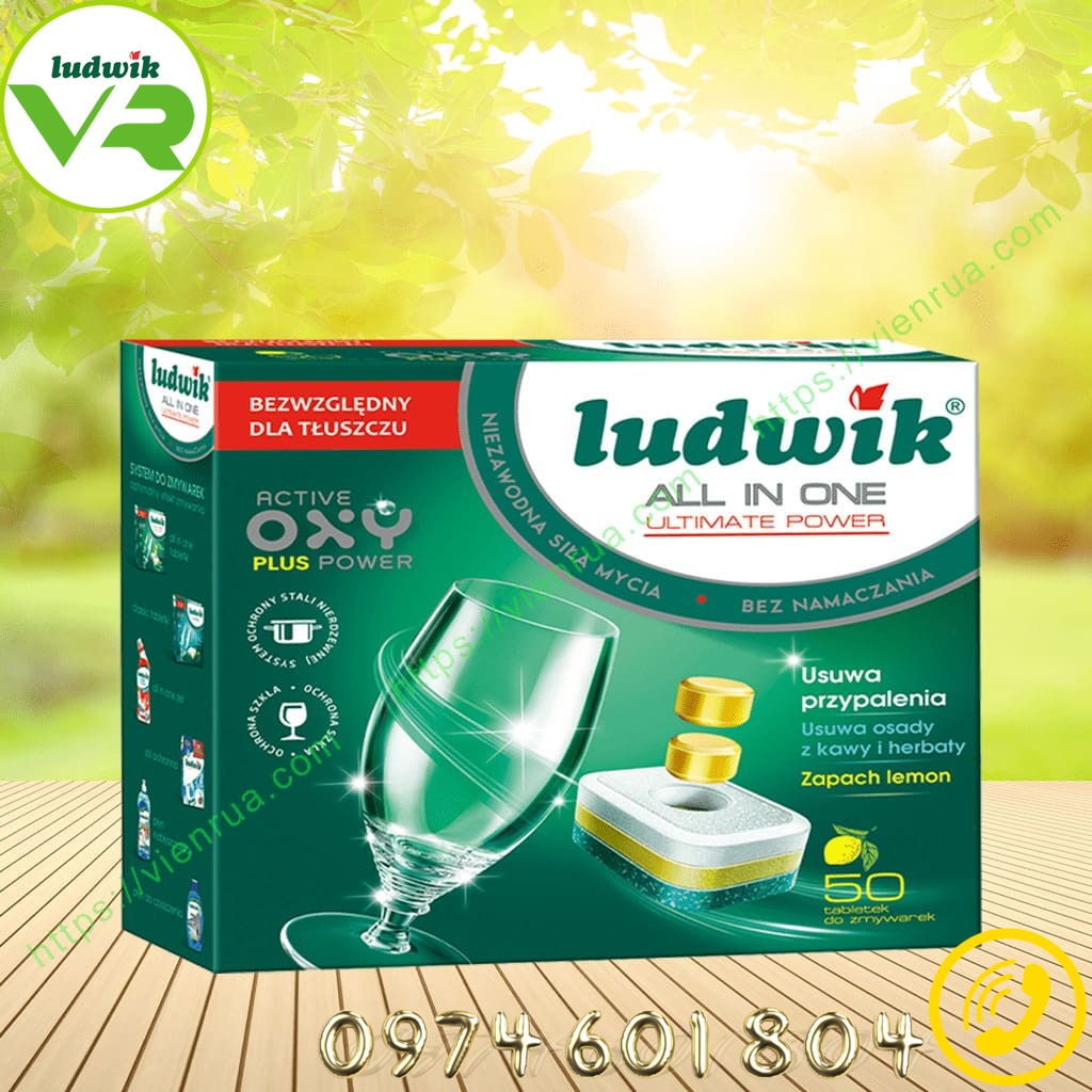 Viên rửa bát Ludwik All in one – Ultimate Power – Hộp 50 viên - Tổng kho Ludwik