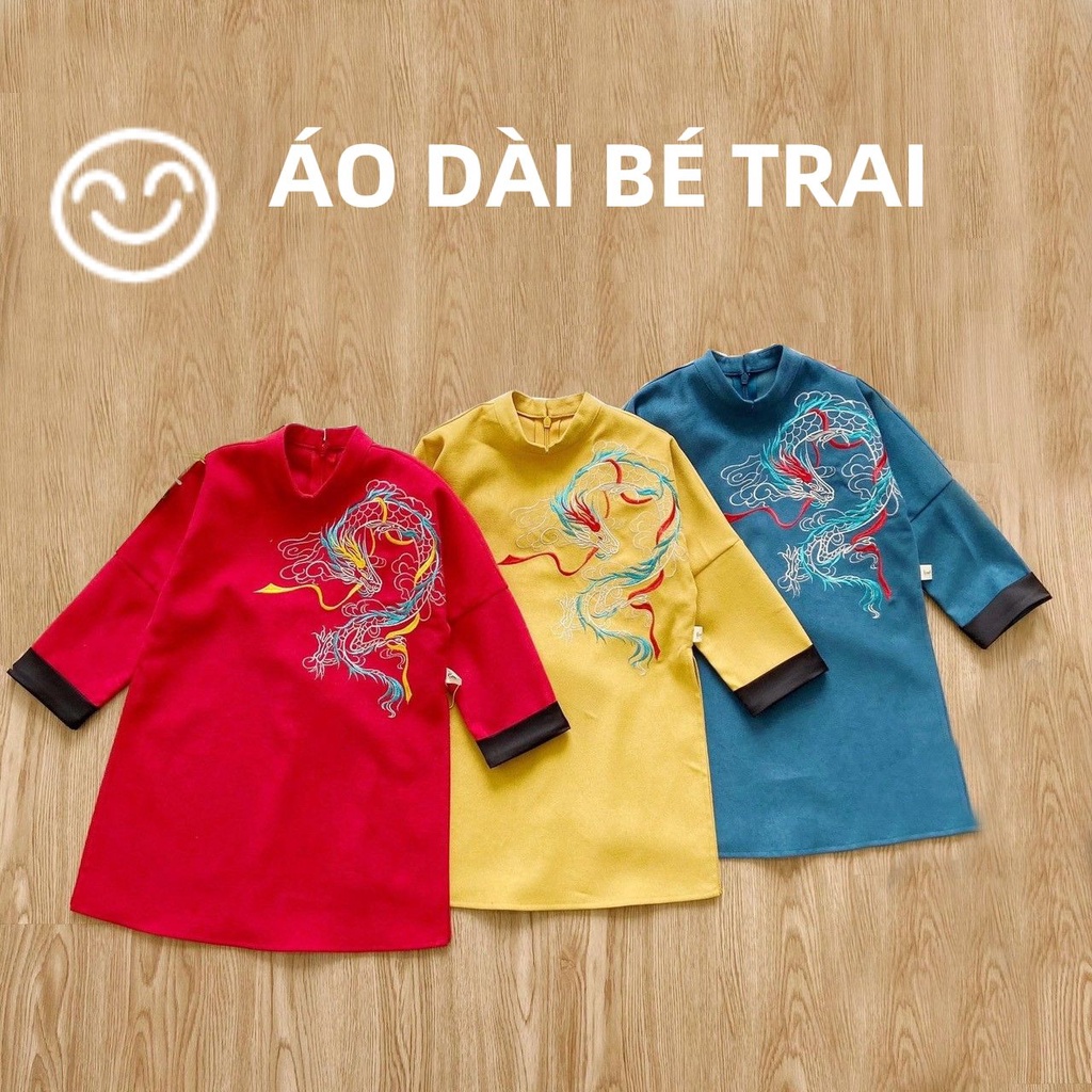 Áo dài tết - áo dài cách tân bé trai qate856