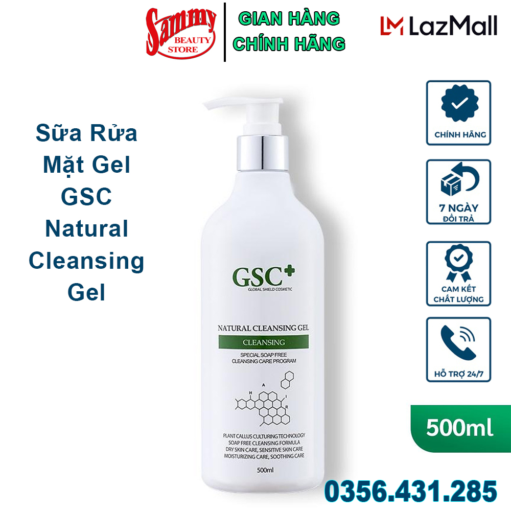 Sữa rửa mặt gel gsc natural cleansing gel