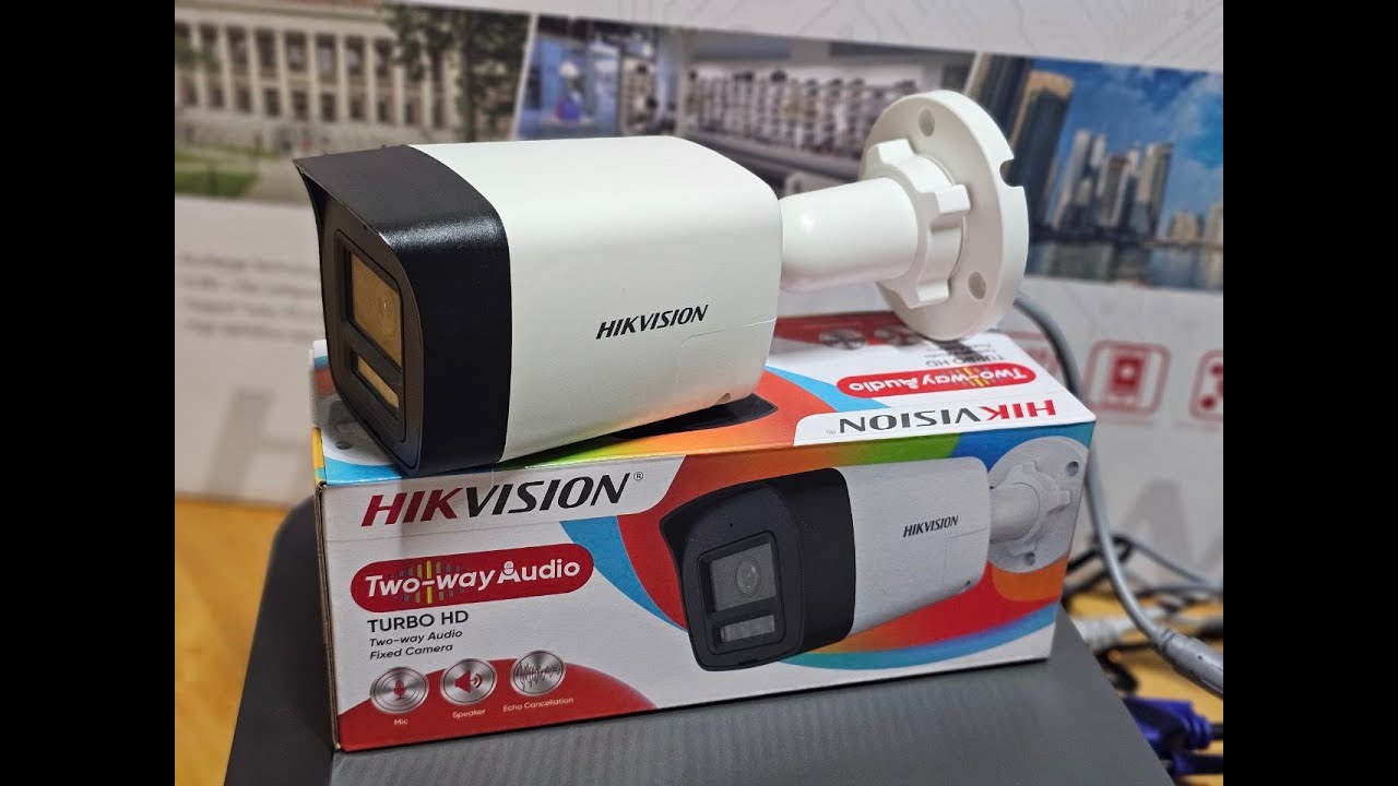 Camera Hikvision 2.0MP tích hợp MIC ghi âm truyền âm thanh qua cáp đồng trục. chống nước IP67 . hồng ngoại 30/40m