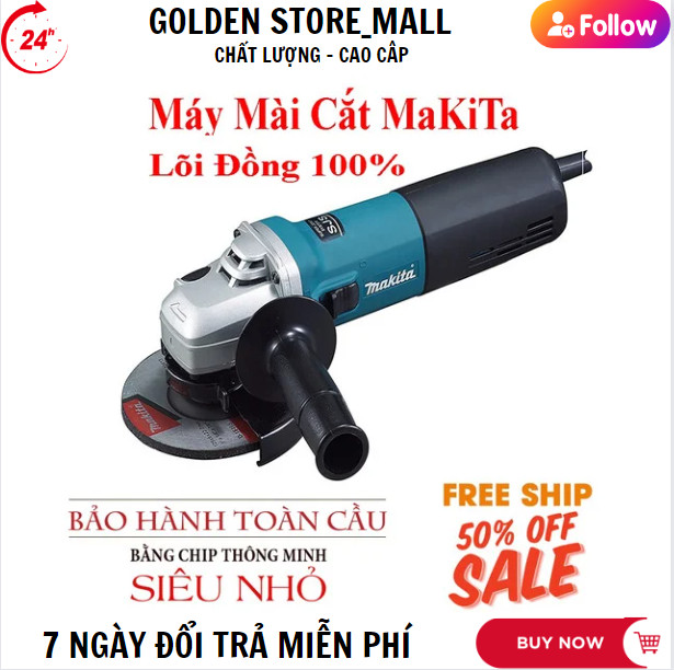 Máy Mài, Máy Cắt Cầm Tay MKT 9553HB Công Suất Lớn 840W, Lõi Đồng 100%, Công Tắc Đuôi Hàng Loại 1 - Tặng Kèm Lưỡi Cắt Sắt