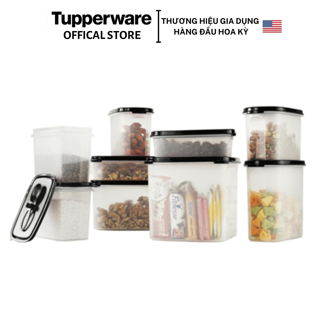 Bộ hộp kệ bếp, trữ đồ khô Tupperware Urban Kitchen - Hàng chính hãng - Bảo hành trọn đời - Nhựa nguyên sinh