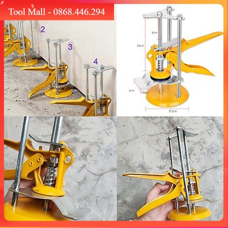 Bộ 4 kích kê gạch chân tường -cây nâng gạch men ốp tường 3 trụ