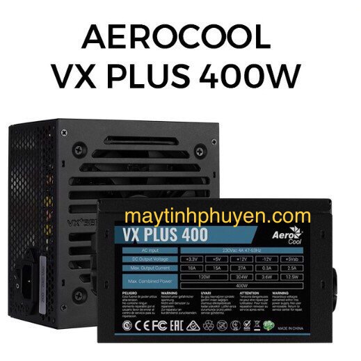 Nguồn mới 400w aerocool vx plus 400 dây dài có 8 pin cpu6pin cho vga bảo hành 36 tháng cam kết sản phẩm đúng mô tả chất lượng đảm bảo an toàn đến sức khỏe người sử dụng