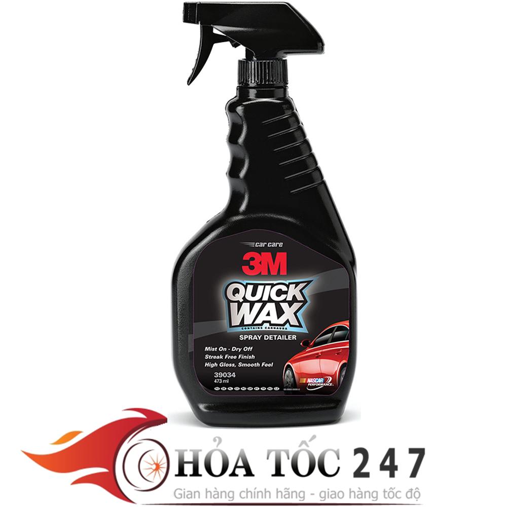 Chai xịt đánh bóng và bảo vệ sơn xe nhanh 3m quick wax 473ml