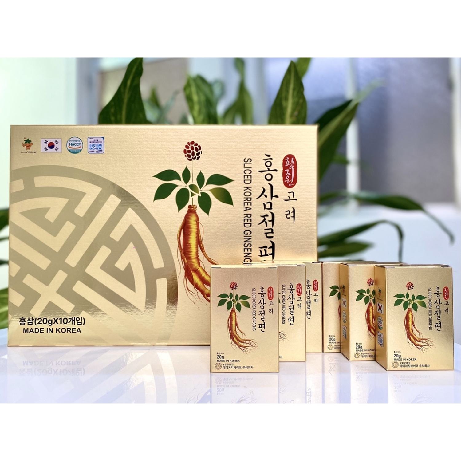 Hồng sâm thái lát ginseng king hàn quốc hộp 200g