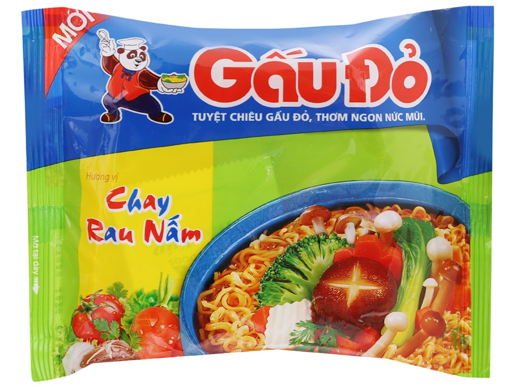 Mì Gấu Đỏ gói 64g nhiều hương vị