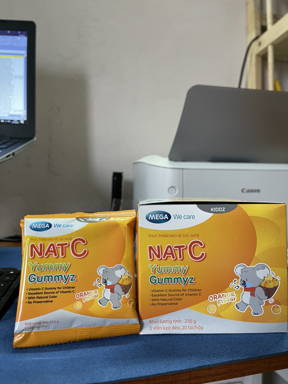 Kẹo dẻo bổ sung Vit C Nat C Yummy Gummyz - Hộp 20 túi ( 5 viên nhỏ 1 túi )
