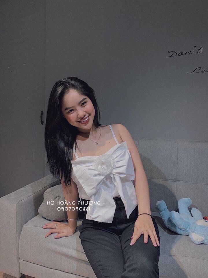 Áo kiểu 2 dây nơ ngực kate-MTB