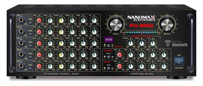Amply karaoke nanomax pro 800ib 24 sò 1300w có bluetooth