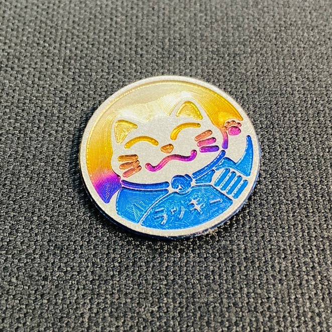 [HCM]( KÍCH THƯỚC 2cm ) LOGO TITAN MÈO MÉO MEO TEM DÁN XE TRÒN CHUẨN TITAN GR5 CÓ SẲN KEO 3M TRÊN TEM