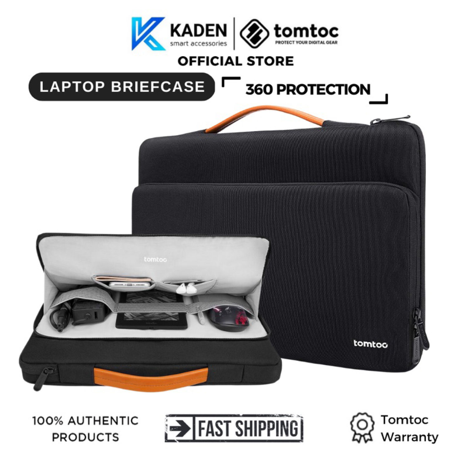 Túi chống sốc Tomtoc Briefcase Macbook - A14 - Hàng Chính Hãng
