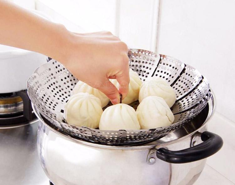 Vỉ hấp cách thủy inox gấp gọn tiện dụng - dụng cụ hấp