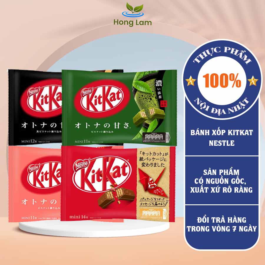 Bánh Kitkat mini Nestle Nhật Bản nhiều vị gói 14 thanh