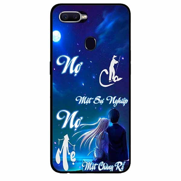 [HCM]Ốp Cường Lực Dẻo Đen Dành Cho Oppo A12 - A7 (A5s) Mẫu Nợ Cha Một Con Rể