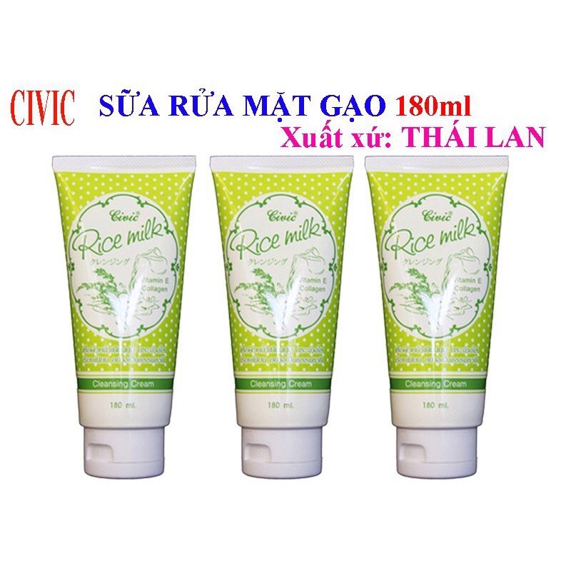 Sữa rửa mặt gạo civic thái lan 180ml