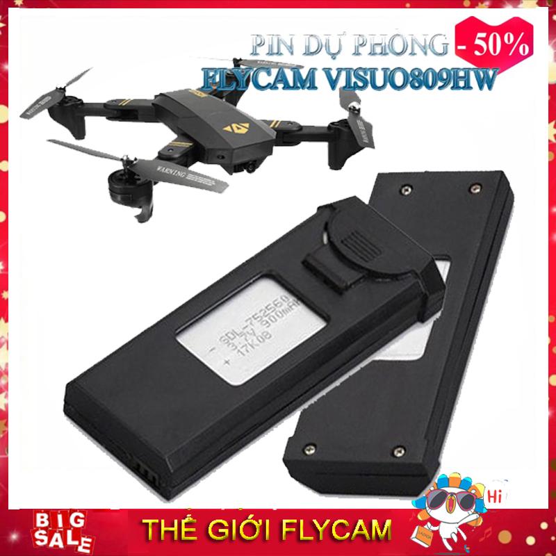 Pin thay thế flycam visuo xs809 / xs809hw 3.7v 900mah thế giới flycam