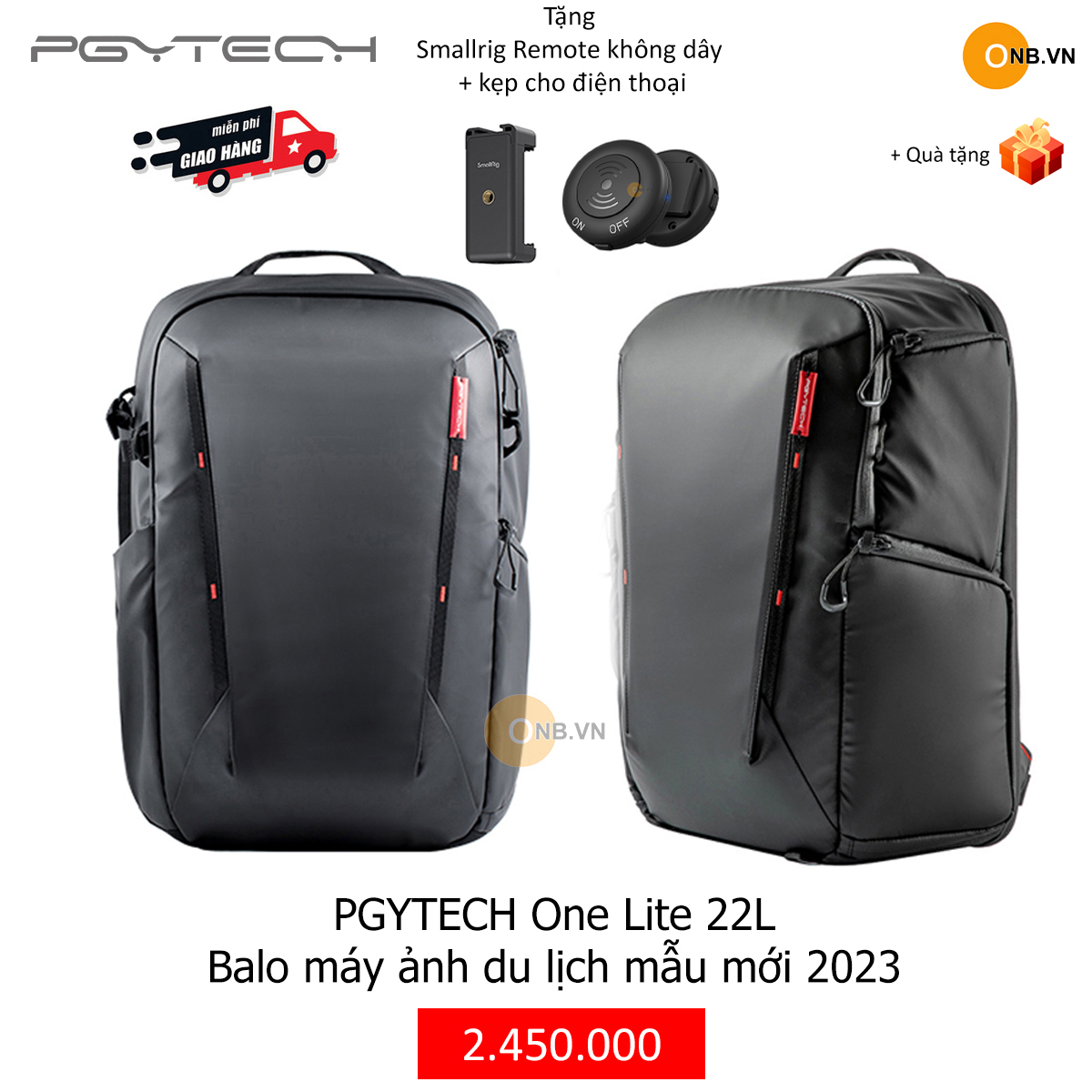 Pgytech one lite 22l - balo nhiếp ảnh du lịch mẫu mới 2023