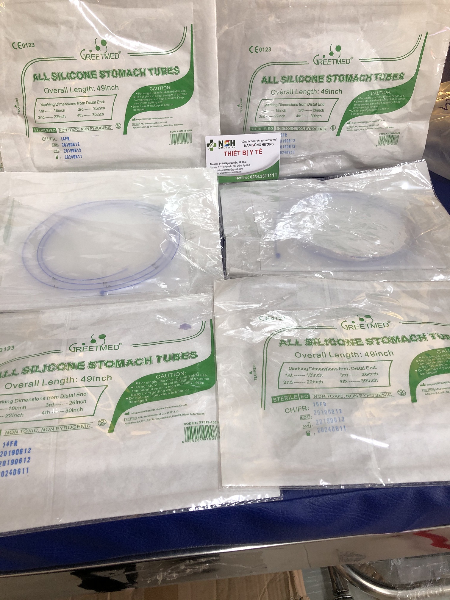 Dây cho ăn ống sonde dạ dày nuôi ăn xông ăn để lâu 1 tháng silicon số 14 số 16 Greetmed