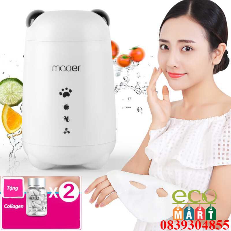 [Tặng 2 lọ Colagen] Máy làm mặt nạ trái cây tươi Collagen MAOER công nghệ Hàn Quốc cao cấp, Cách làm trắng da mặt - Bảo Hành 1 đổi 1 trên toàn quốc Eco Mart Hà Nội