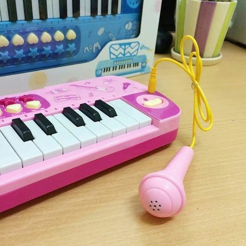 Đồ chơi đàn piano cho bé có đèn nhạc và micro chuẩn âm