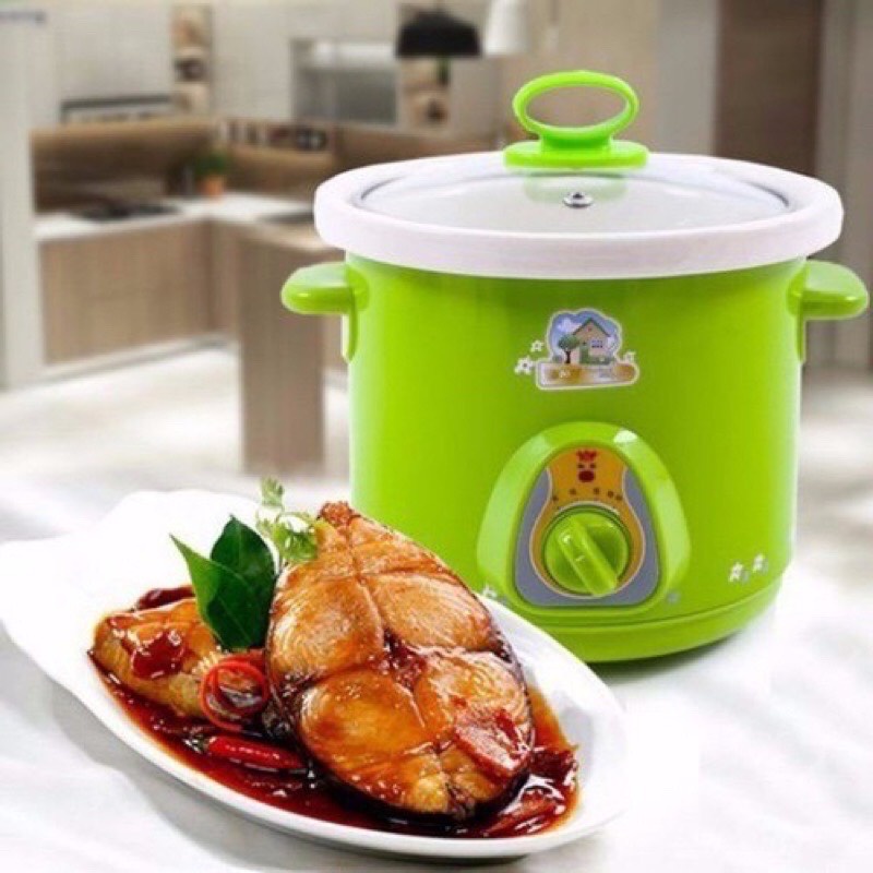 Nồi điện đa năng nồi áp suất mini, nồi kho cá, nồi nấu cháo, nồi hầm, nồi nấu chậm 1,5l nấu cháo chậm đa năng bảo hành 12 tháng