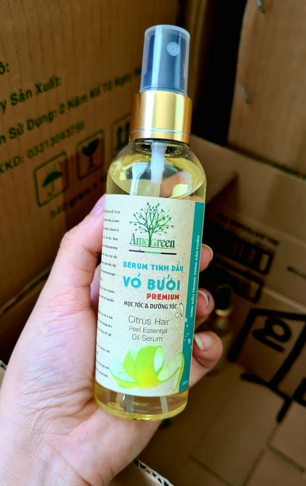Serum tinh dầu bưởi amegreen mọc tóc - 100ml
