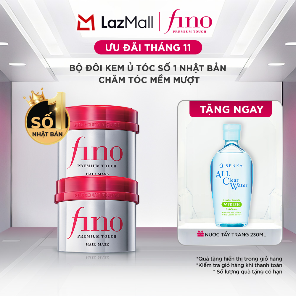 [Tiết Kiệm Hơn] Bộ 2 Kem Ủ Tóc Cao Cấp Fino Premium Touch 230G