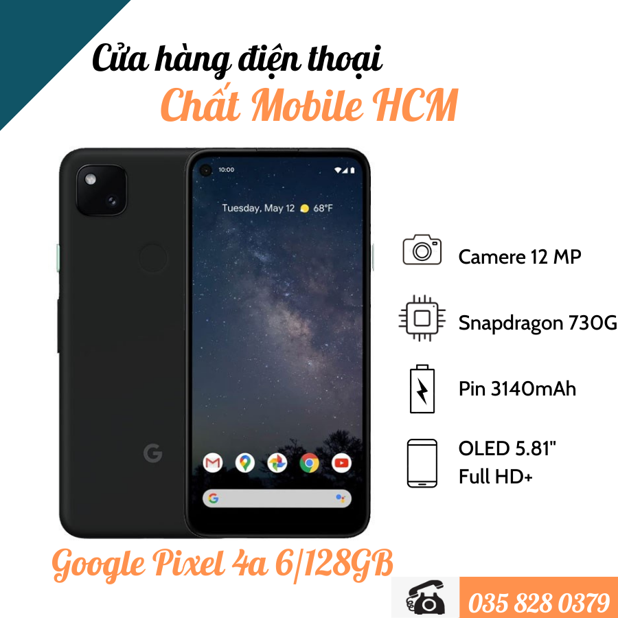 Điện Thoại Google Pixel 4a 6/128GB Quốc Tế 2 Sim.