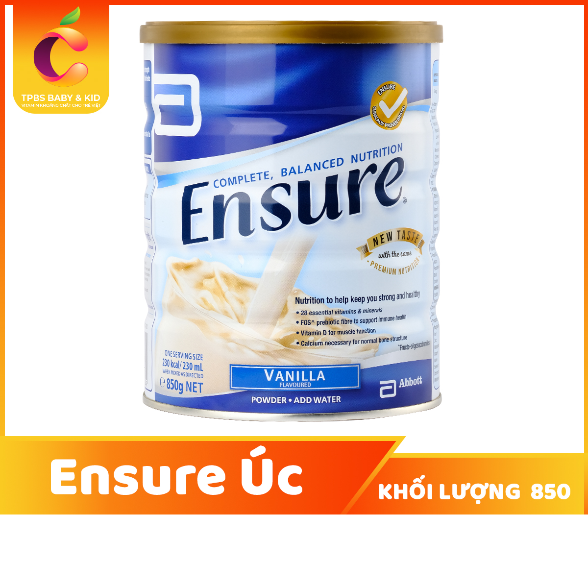 Sữa ensure úc 850g chất lượng đảm bảo, giá tốt