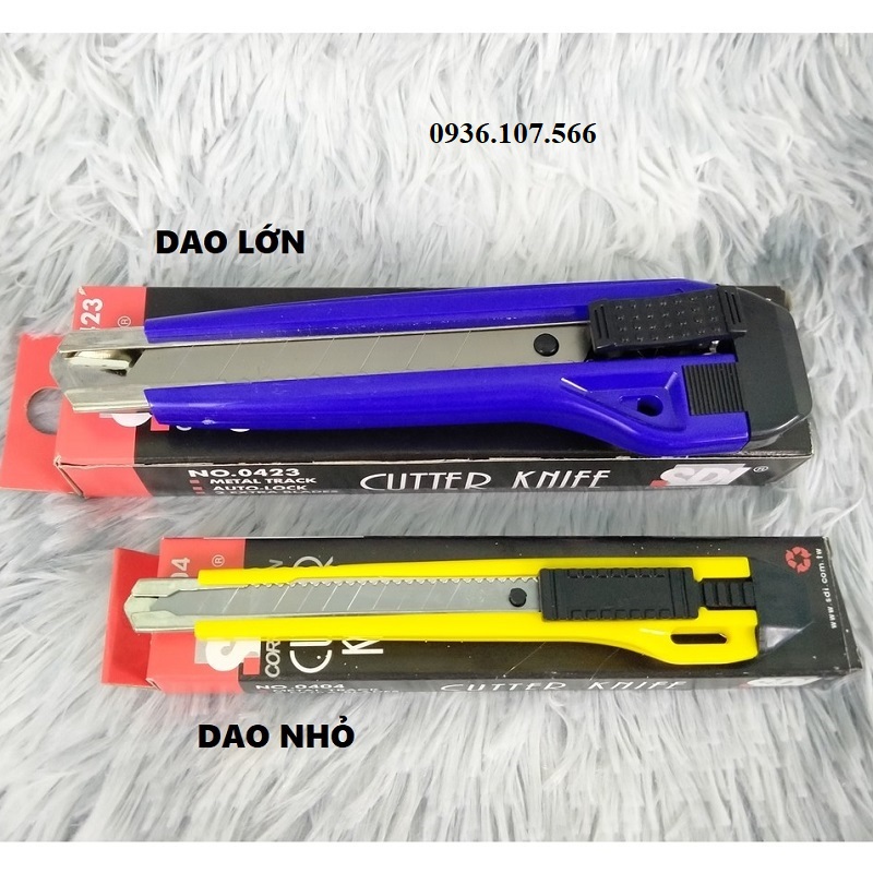 Dao trổ,dao dọc giấy SDI Nhỏ 0423 / To 0404 Tặng Kèm 1 Lưỡi Dự Phòng Loại Tốt ( 1 Cái )