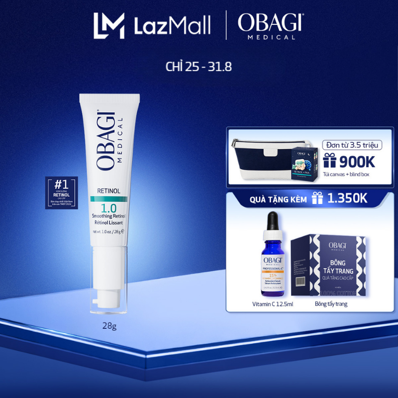 Kem Dưỡng Làm Mờ Nếp Nhăn, Mờ Thâm  Làm Đều Màu Da Obagi Retinol 1.0