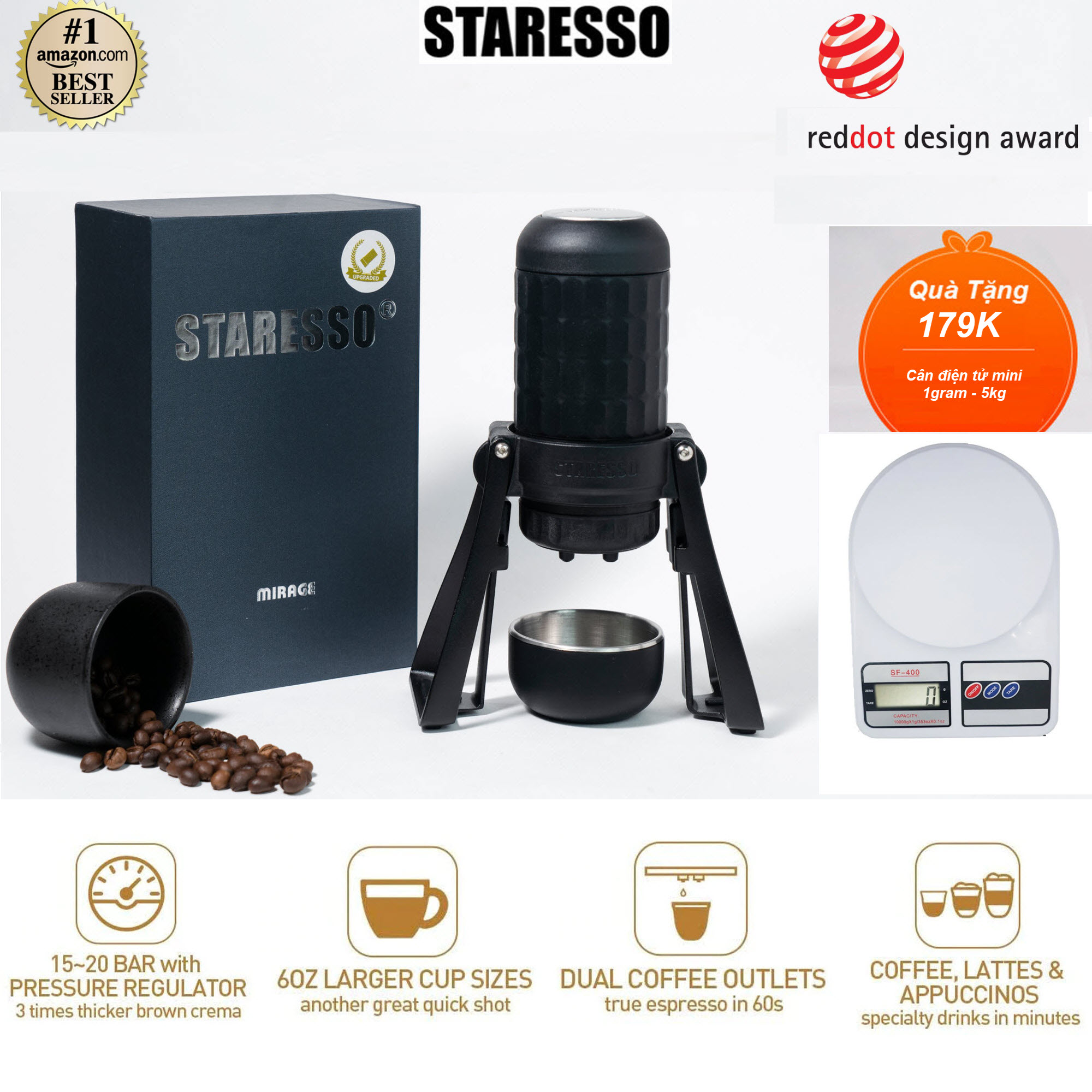 Dụng Cụ Pha Cafe Espresso Cầm Tay 