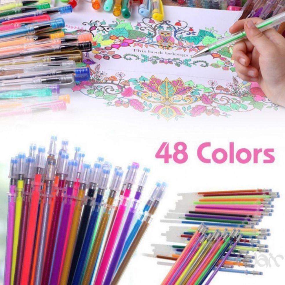 Bộ 48 bút gel màu lấp lánh cực đẹp