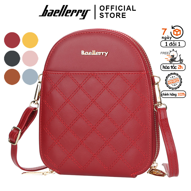 Túi Ví Đeo Chéo Nữ Hàng Hiệu Baellerry Dáng Vỏ Sò Nhiều Ngăn Đựng Vừa Điện Thoại Thiết Kế Châu Âu - N2501