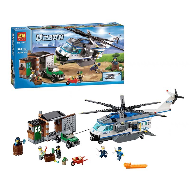 Đồ chơi lắp ráp lego city máy bay cảnh sát 528 chi tiết -  10423