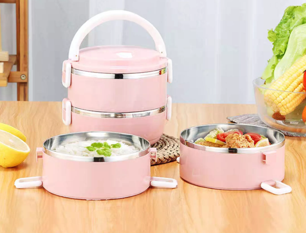 Cà mèn 4 tầng inox - Hộp đựng cơm văn phòng giữ nhiệt, đựng được canh và nhiều món ăn.