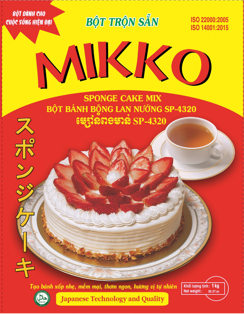 Bột bánh bông lan nướng mikko 1kg