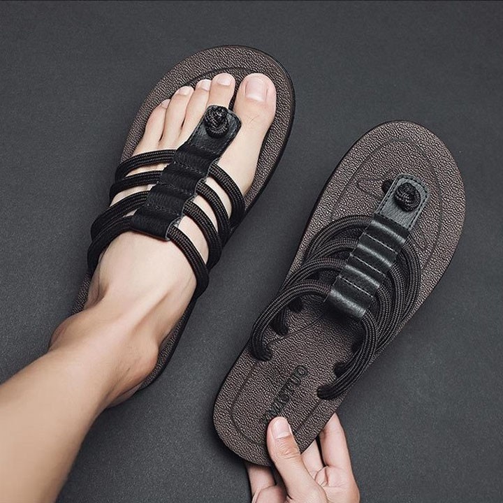 Dép tông sandal nam xỏ ngón 4 dây phong cách mềm mại êm chân