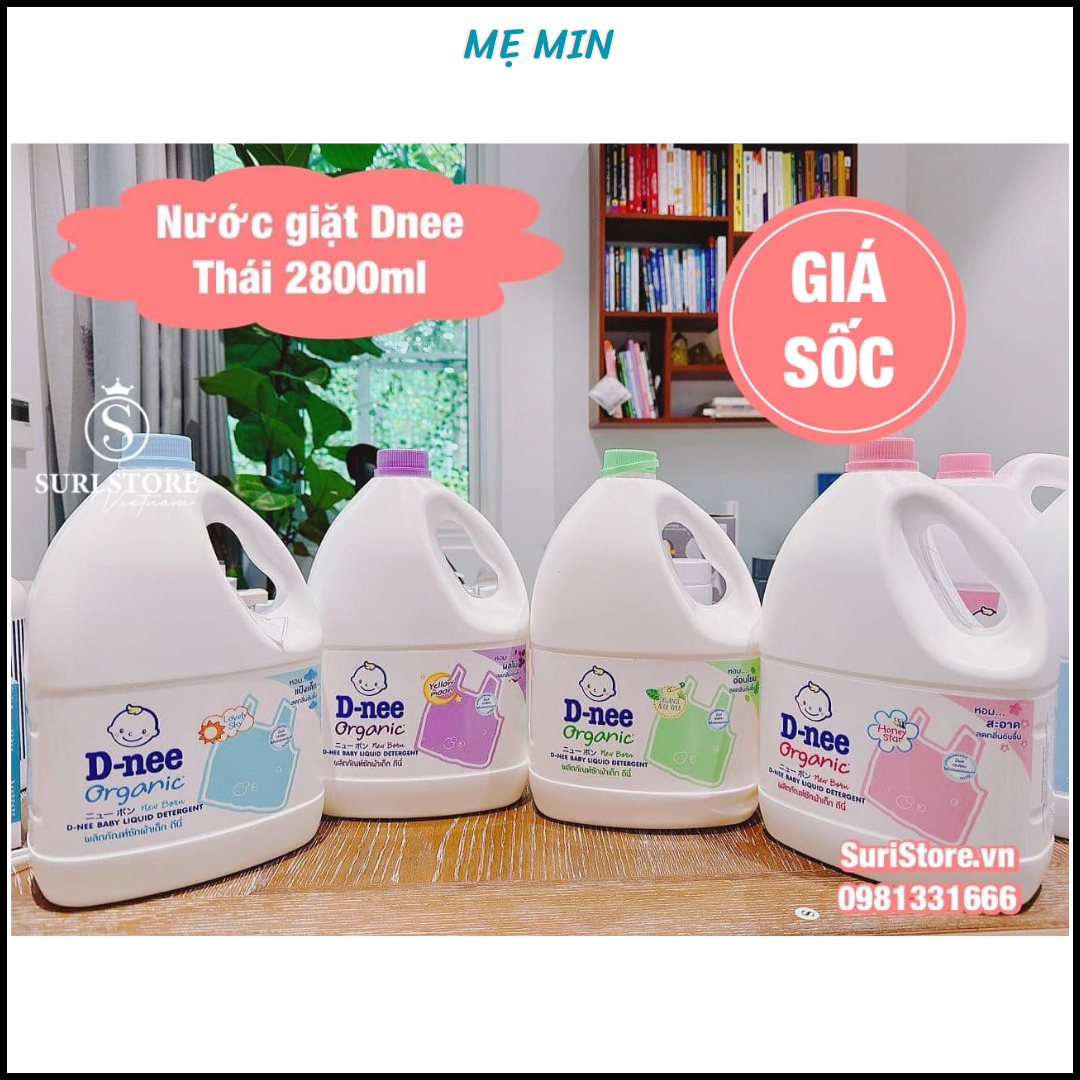 Nước giặt dnee thái lan can 3000ml. túi dnee 1400ml