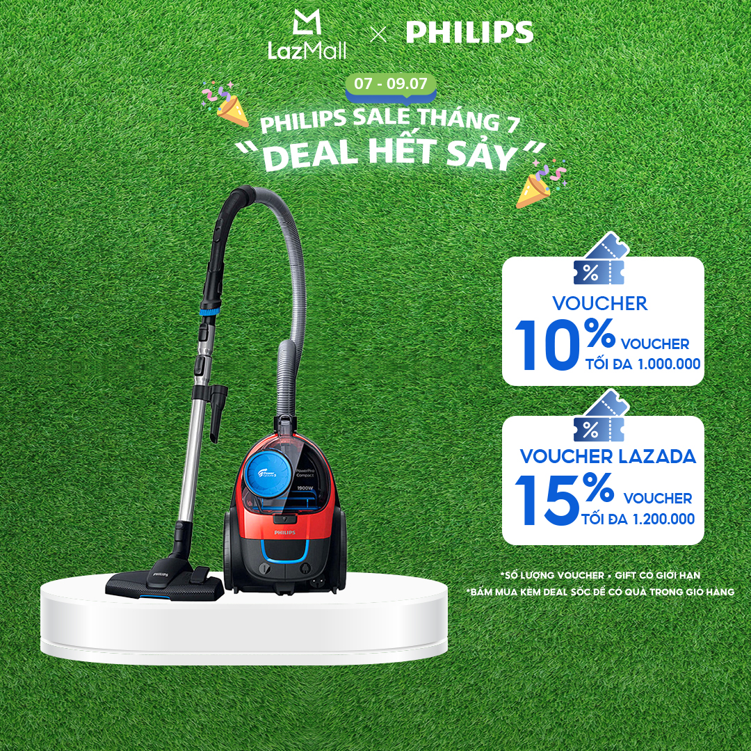 Máy hút bụi philips fc9351/01 1900w - hàng phân phối chính hãng - đầu hút multi clean - bộ lọc hepa 10 có thể rửa
