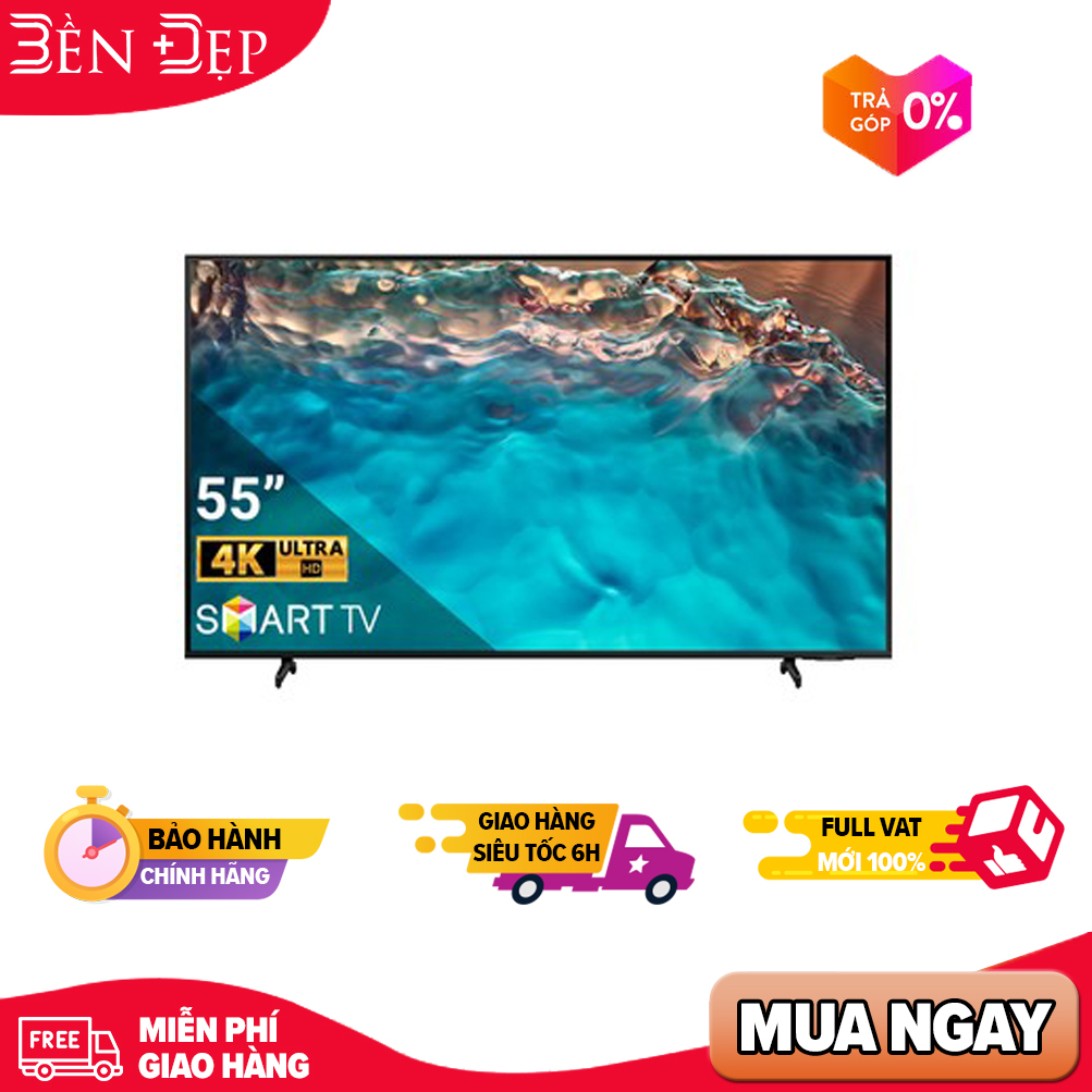 [Trả góp 0%] Smart Tivi Samsung 4K 55 inch 55BU8000 Crystal UHD (Giá áp dụng giao tại HN, HCM& các tỉnh liên hệ shop)