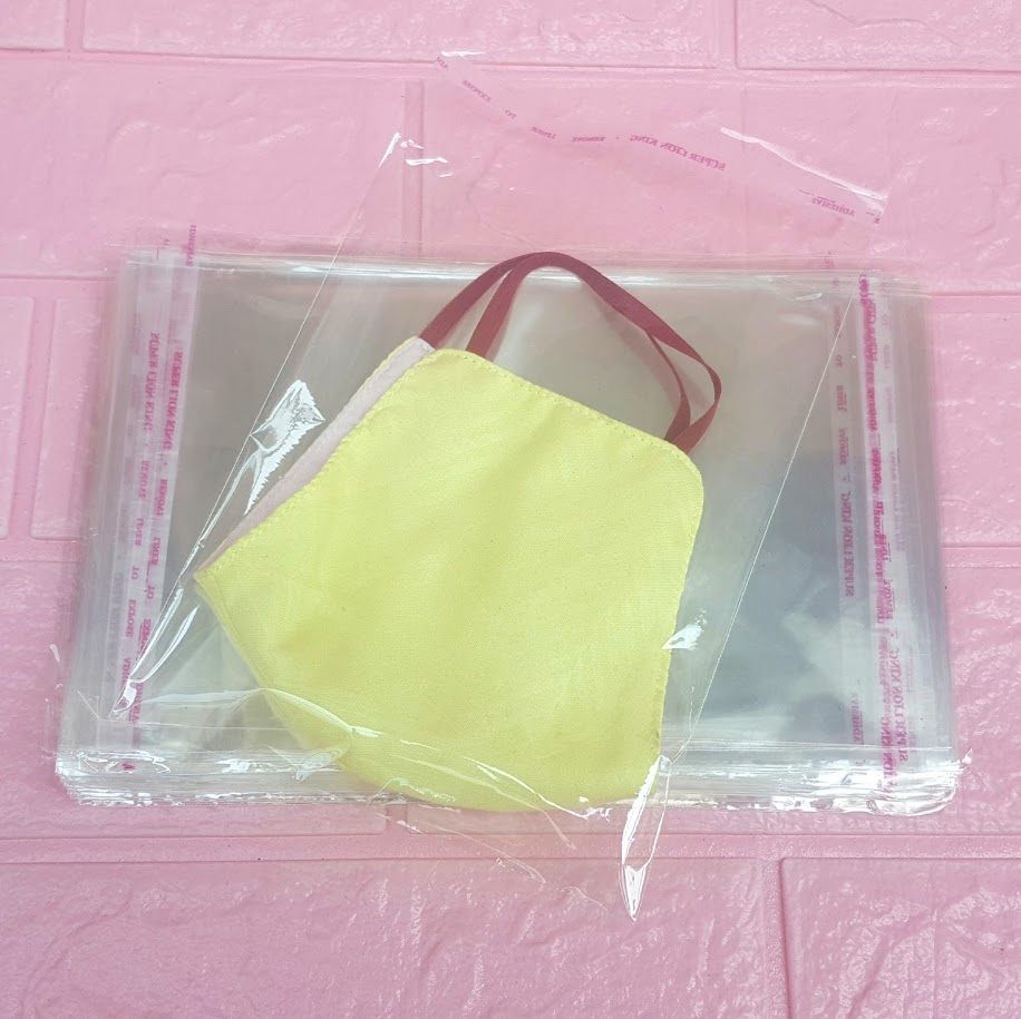 100g (~60cái) Túi Opp dán mép 14x18cm (+ 4cm) - Túi ni lông băng keo dán miệng - Bao nilon dán miệng