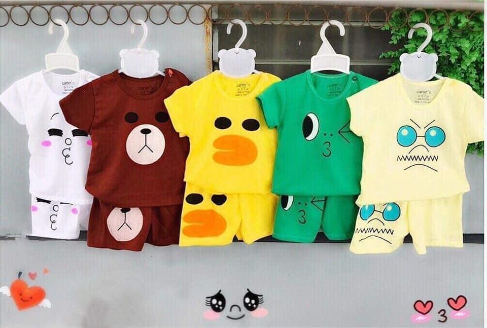 Sét 5 bộ cộc tay màu hình icon( KÈM QUÀ TẶNG )