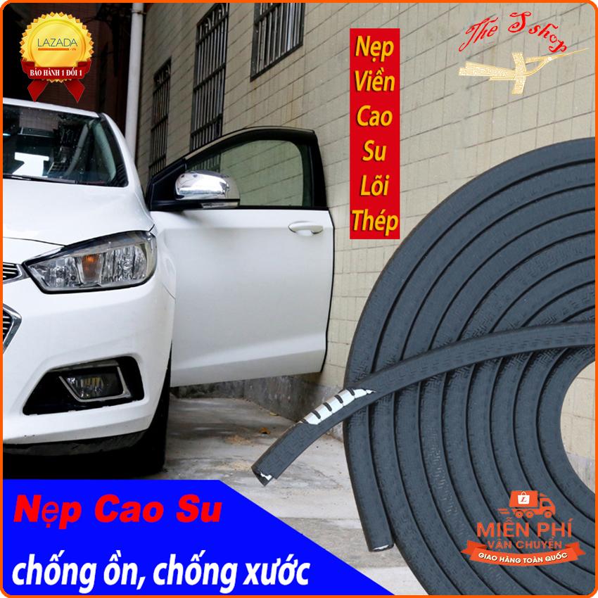 [ MÀU XÁM] Nẹp viền cửa ô tô, nẹp viền cửa chữ U lõi thép chống va đập, cách âm, chống ồn cao cấp dài 5m, nẹp cao su viền vè xe -HONG LONG
